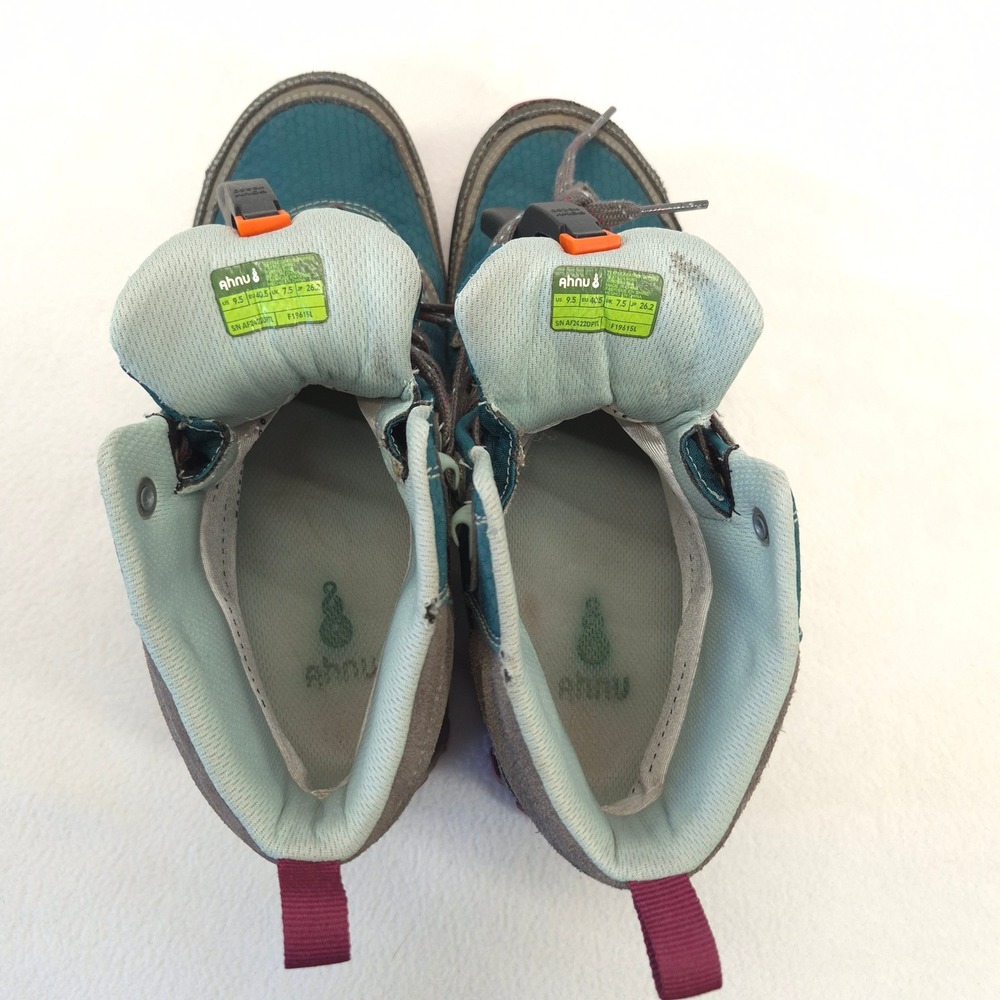 Ahnu Sugarpine Hiking Boots Blue Teal Sz 9.5 Waterproof Vibram Gorpcore Outdoor - Picture 8 of 12